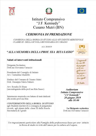 locandina borsa di studio