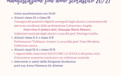 manifestazione fine anno scolastico 2020-2021